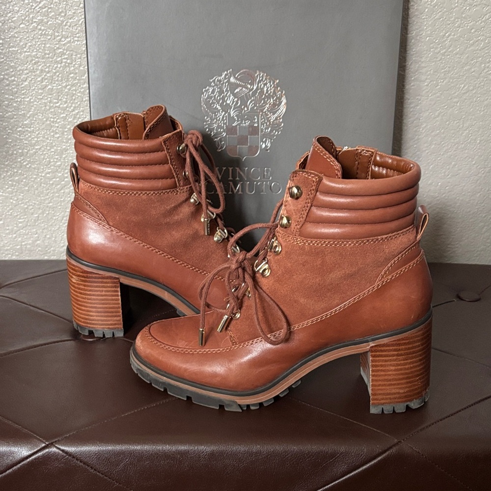 Vince Camuto Women's Lace-Up Brown Boots